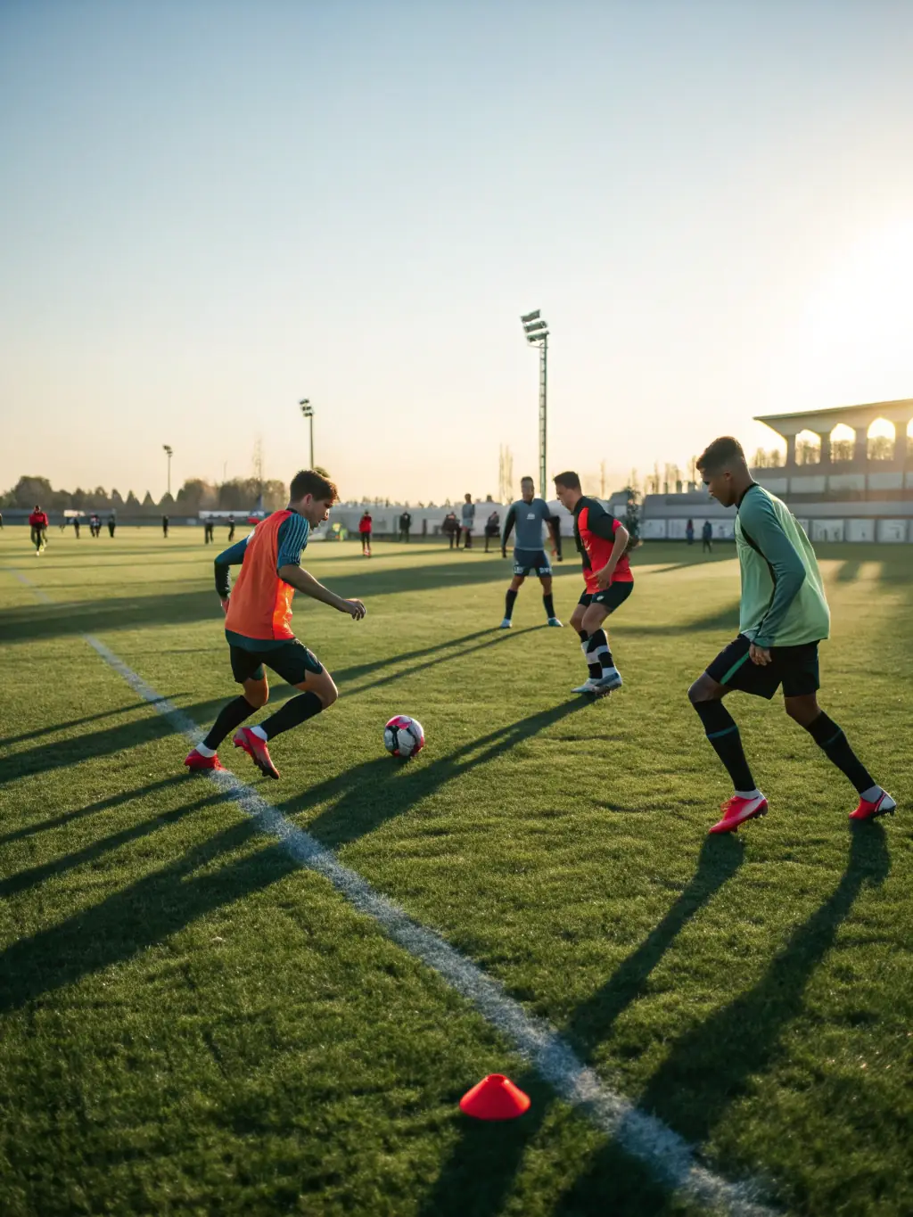 An image of young players training with dedicated coaches, emphasizing the team's focus on skill development and mentorship.